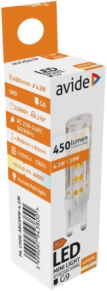 Avide LED 4.2W G9 NW 4000K