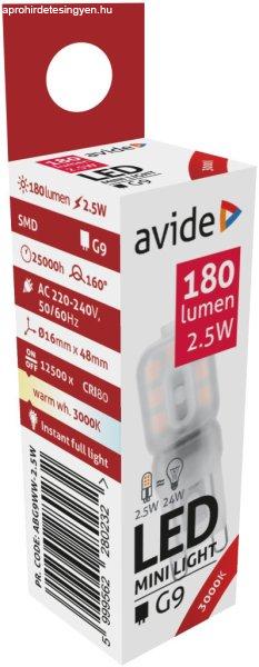 Avide LED 2.5W G9 WW 3000K