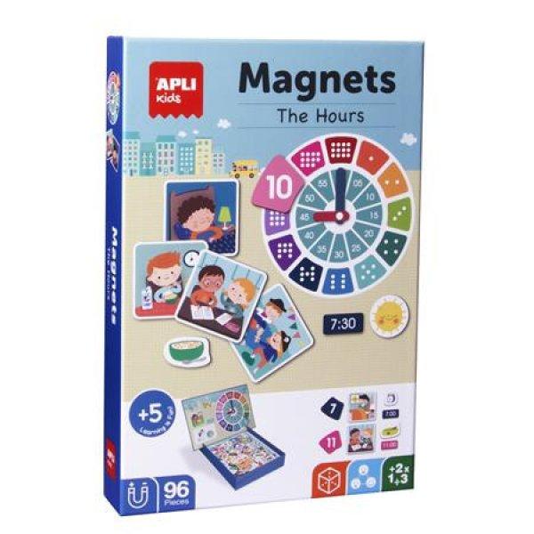 Mágneses készségfejlesztő készlet, 96 db, APLI Kids "Magnets", az
órák