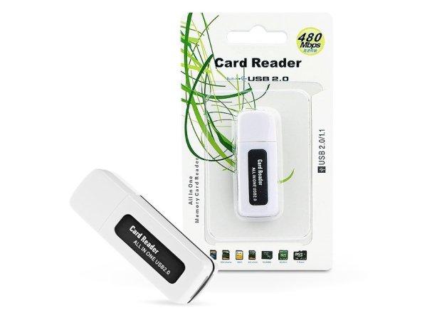 USB memóriakártya-olvasó - Micro SD(adapter) / SDHC/SD / MMC / RS-MMC /
Mini-SD(adapter) / TF(adapter) / XD / MS / MS / MS DUO / MS PRO DUO 2.0 -
fekete/fehér