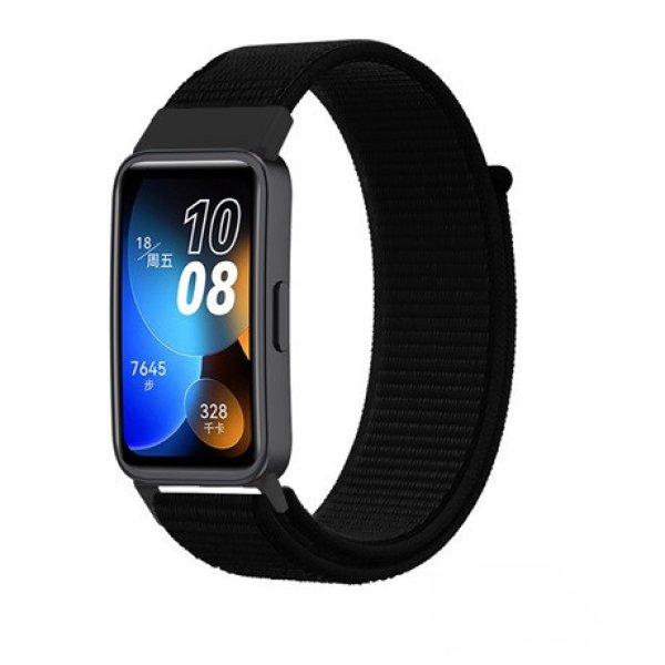 Mybandz 33508 tépőzáras szövet óraszíj/fekete huawei band 8