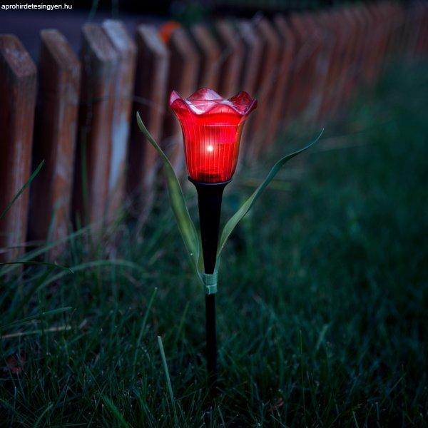 Garden Of Eden LED-es szolár tulipánlámpa - sárga / piros / rózsaszín - 31
cm - 24 db / kínáló (11750)