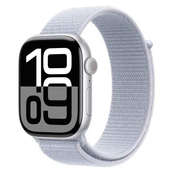 Apple Watch Series 10 GPS + Cellular 46mm Ezüst alumínium kék sportszíjjal