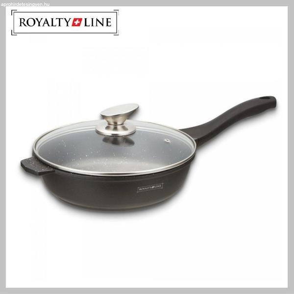 Royalty Line RL-BDF28ML Márvány bevonatú főzőedény üvegfedéllel 28 cm