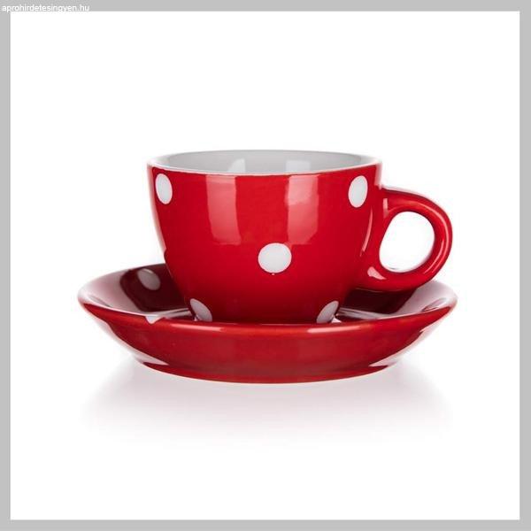 DOTS csésze, csészealj 100 ml, piros 60223088