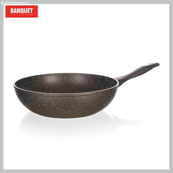 BANQUET WOK serpenyő tapadásmentes bevonattal PREMIUM sötétbarna 28 x 7,8 cm
40055158