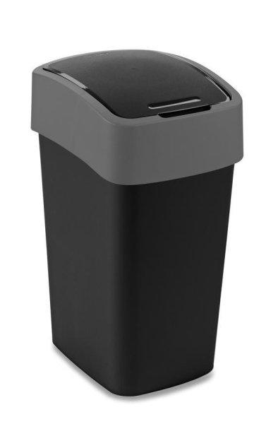 kosár Curver® PACIFIC FLIP BIN 25L, fekete/szürke,