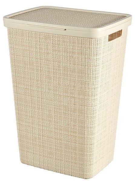 kosár Curver® JUTE, 58L, bézs, 34x43x60 cm, sárgaréz