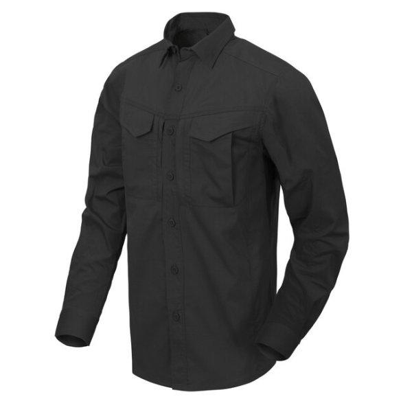 Helikon-Tex DEFENDER Mk2 inges ujjú inges inges - PolyCotton Ripstop - fekete