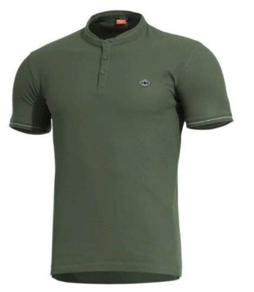 Pentagon Levantes Henley Stripes póló, camo green