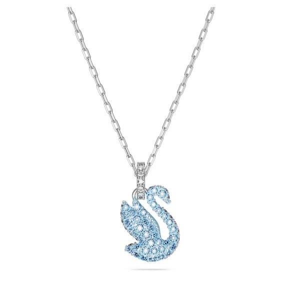 Swarovski Gyengéd nyaklánc kék hattyúval Iconic Swan 5680422