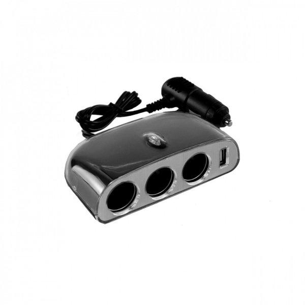 Roztrojka autozapalovče + 1x USB|Skyrich