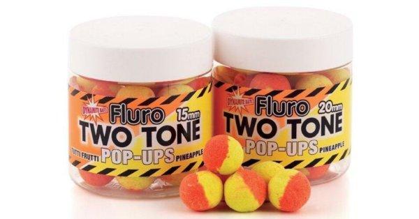 Dynamite Baits Fluro Pop-Up Two Tone Tutti Frutti & Pineapple bojli 15mm (DY595)