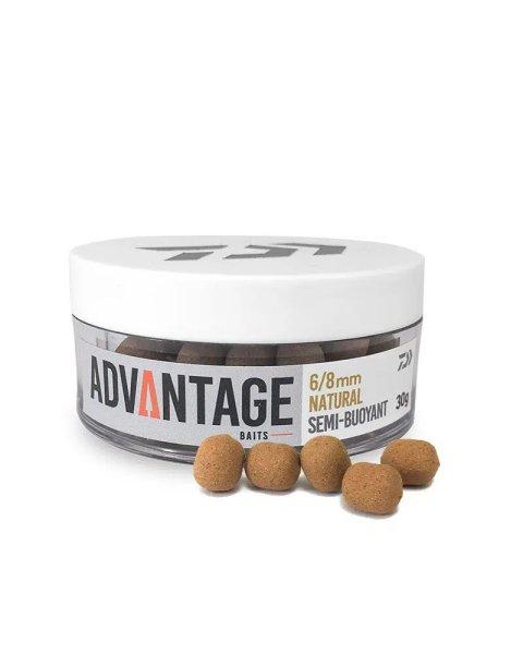 Daiwa Advantage Baits Semi Buoyant 6/8mm 30g Hookbait Natural Scopex (13300-102)