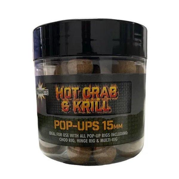 Dynamite Baits Hot Crab & Krill Pop-Ups 15mm 200ml (DY1647)