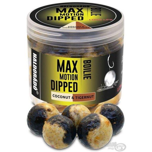 HALDORÁDÓ MAX MOTION Boilie Dipped 20 mm - Kókusz & Tigrismogyoró 100g