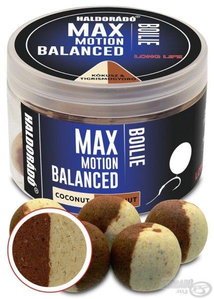 HALDORÁDÓ MAX MOTION Boilie Balanced 20 mm - Kókusz & Tigrismogyoró 70g