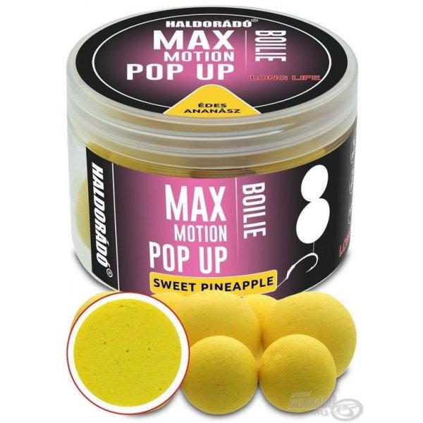 HALDORÁDÓ MAX MOTION Boilie Pop Up 16, 20 mm - Édes Ananász 50g