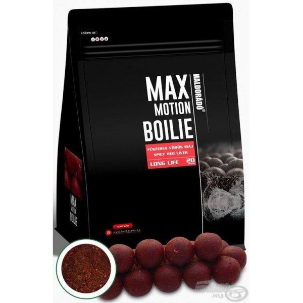 HALDORÁDÓ MAX MOTION Boilie Long Life 20 mm 800g - Fűszeres Vörös Máj