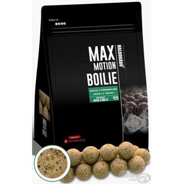 HALDORÁDÓ MAX MOTION Boilie Premium Soluble 24 mm - Kókusz & Tigrismogyoró
800g