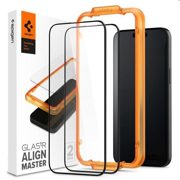 Spigen tR AlignMaster edzett üveg Apple iPhone 15 Pro számára, 2 darab