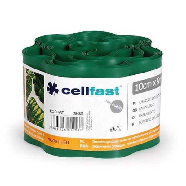 cellfast® pázsitszegély, zöld 100 mm, L-9 m,gyepszegély