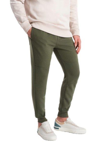 Ombre férfi Jogger melegítőnadrág V3, olíva