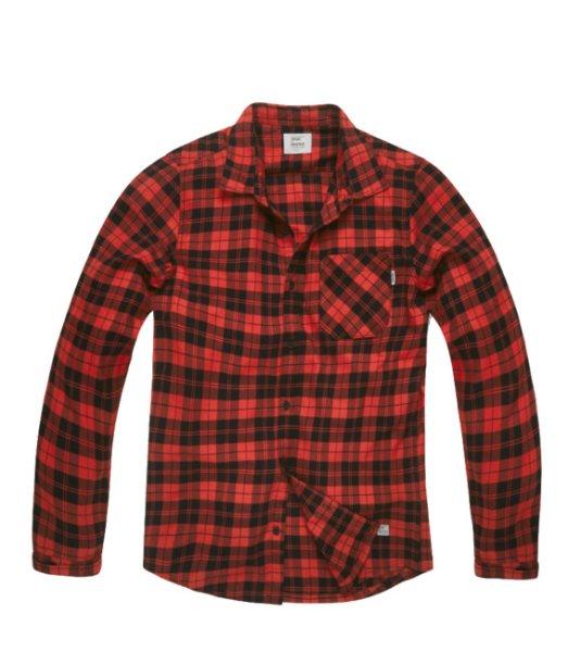 Vintage Industries Riley flanel ing, piros kockás