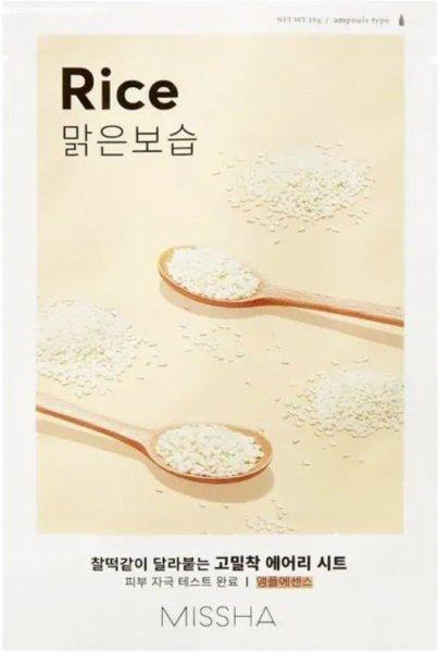 Missha Lágyító arcmaszk Rice Airy Fit (Sheet Mask) 19 g