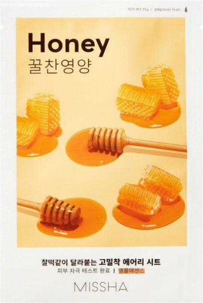 Missha Tápláló arcmaszk Honey Airy Fit (Sheet Mask) 19 g