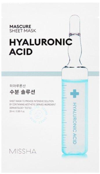 Missha Hidratáló arcmaszk Mascure Hyaluronic Acid (Sheet Mask) 27 ml