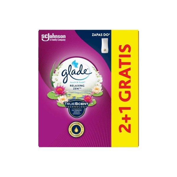 Légfrissítő utántöltő 3 x 10 ml 2+1 Glade® Touch&Fresh Japánkert