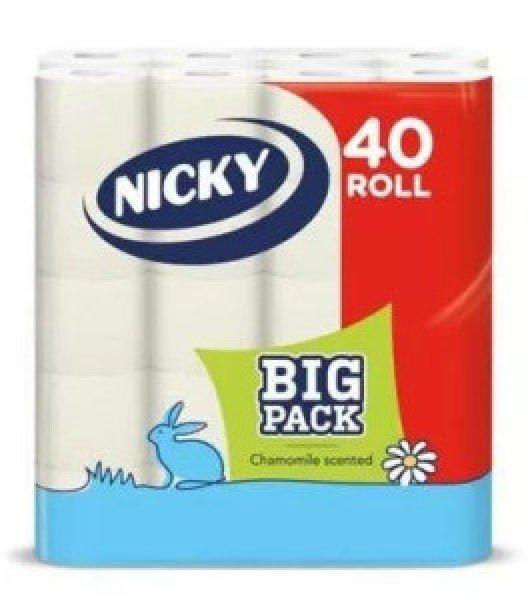 3x Nicky Big Pack toalettpapír, 3 rétegű, 40 tekercs