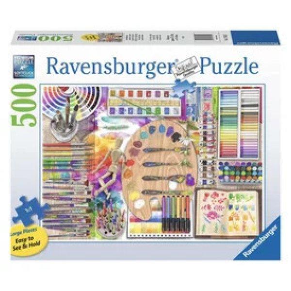 Puzzle 500 db - A művész palettája