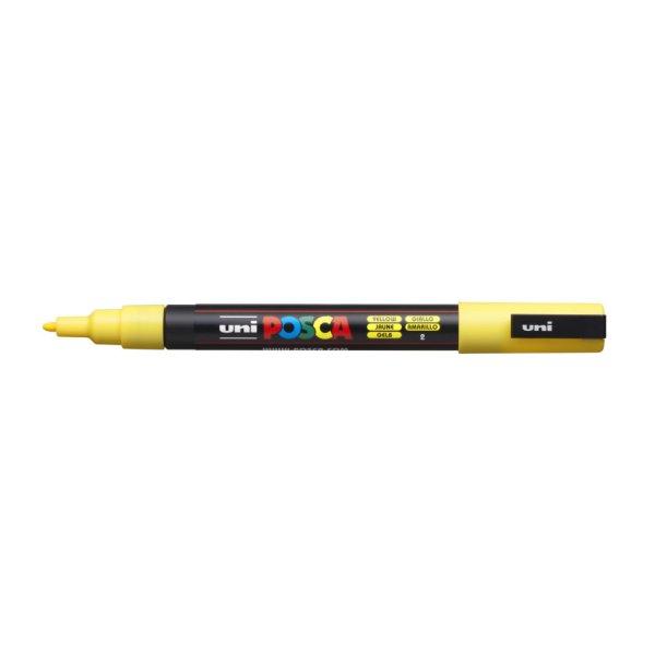 Dekormarker 0,9-1,3mm, Uni Posca PC-3M sárga