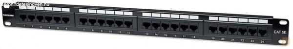 INTELLINET Patch Panel 19'' 24 portos UTP kat.5e, fekete