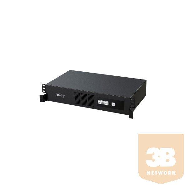 NJOY Szünetmentes 800VA - Code 800 (4 IEC C13, line-interaktív, USB
menedzsment, szoftver, LCD kijelző, 2U rack)