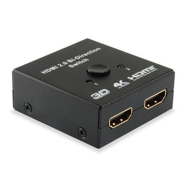 Equip HDMI Switch - 332723 (1x Bemenet, 2x Kimenet, két irányú jelátvitel,
fekete)