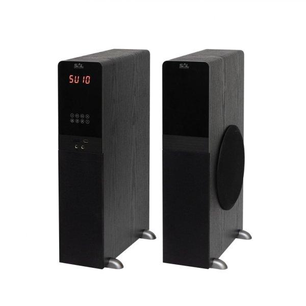 SAL 200BT multimédiás hangdobozpár, 2 x 80 W, 3 utas Bass-reflex, Bluetooth,
USB, SD, FM, 2 x RCA, 2 x 6,3mm jack, EQ