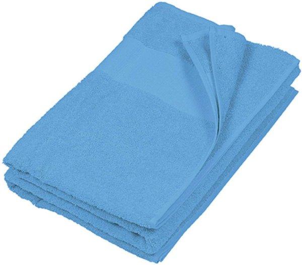 Uniszex pamut fürdő törölköző, Kariban KA113, Azur Blue-70X140