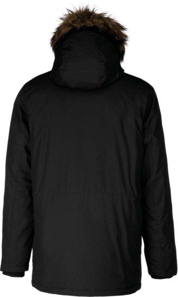 Férfi téli kapucnis bélelt kabát, Kariban KA621, Black-M