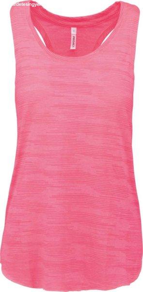 PA4009 laza szabású sporthátú ívelt aljú Női ujjatlan sportpóló Proact,
Fluorescent Pink-M