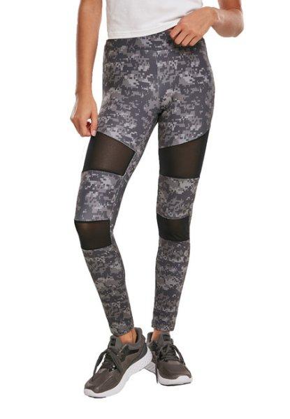 Urban Classics női Tech Mesh leggings, dark digital camo