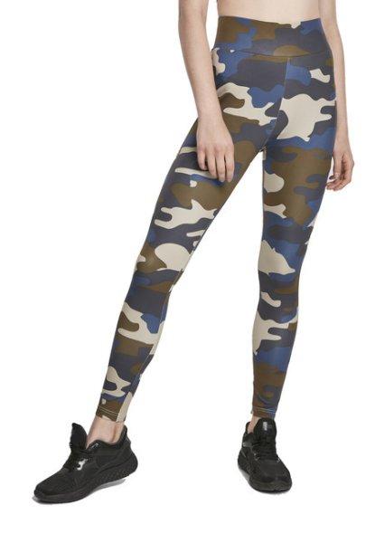 Urban Classics Camo Tech női leggings, olive camo