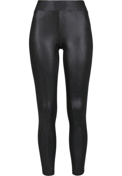 Urban Classics női Imitation Leather leggings, fekete bőr imitáció