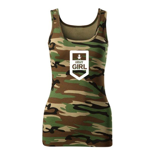 DRAGOWA női atlétapólók army girl, camouflage 180g/m2