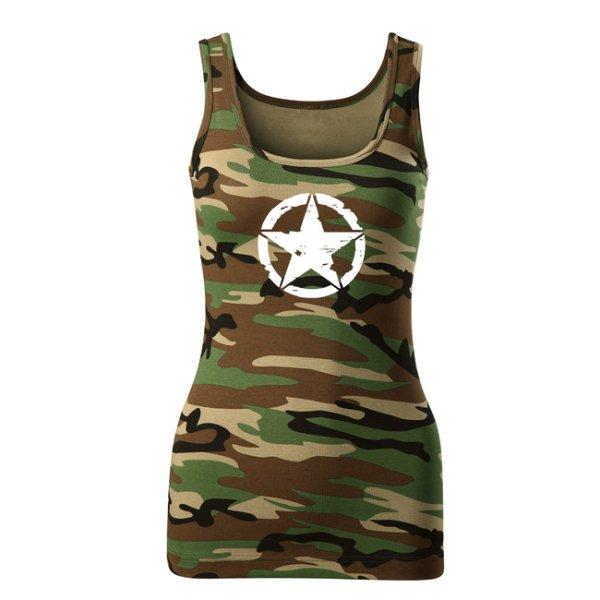 DRAGOWA női atlétapólók star camouflage 180g/m2?