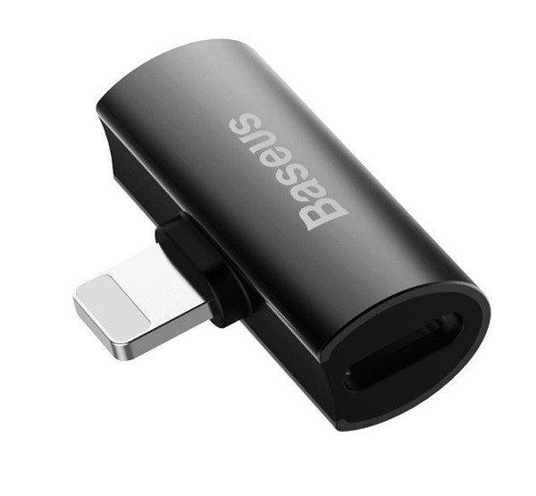 BASEUS audió adapter és töltő (elosztó, 2 lightning aljzat - lightning)
FEKETE