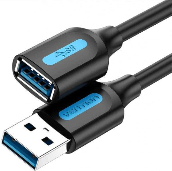 Vention USB-A 3.0/M -> USB-A 3.0/F, (hosszabbító,PVC), 1,5m, kábel