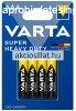 Varta AAA Super Heavy Duty Alkaline ceruza elem 4db